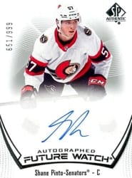 2021-22 SP Authentic Base Set Shane Pinto #110 card