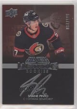 2021-22 SPx UD Black Lustrous Rookie Signatures Shane Pinto #LRS-SP card