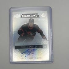 2021-22 Upper Deck Credentials Debut Ticket Access Autograph Shane Pinto #DTAA-PI card