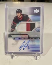2021-22 Upper Deck Premier Acetate Rookie Autograph Patch Shane Pinto #AR-SP card