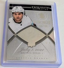 Shane Wright 2022-23 Upper Deck Black Diamond Exquisite Collection 2008-09 Retro Rookies card