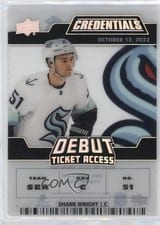 2022-23 Upper Deck Credentials Acetate Debut Ticket Access Shane Wright #DTA-SW card