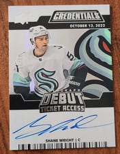 2022-23 Upper Deck Credentials Debut Ticket Access Autographs Shane Wright #DTAA-SW card