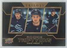 2022-23 Upper Deck Trilogy Rookie Triptychs Shane Wright #RT-SW card