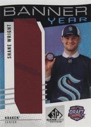 2025-26 SP Game Used 2022 NHL Draft Banner Year Autograph Relics Shane Wright #BYA-SW card