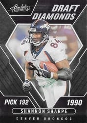 2022 Panini Absolute Draft Diamonds Shannon Sharpe #DD-7 card