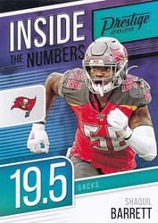 2020 Panini Prestige Inside the Numbers Shaquil Barrett #IN-SB card