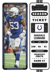 2022 Panini Contenders Base Set Shaquille Leonard #46 card