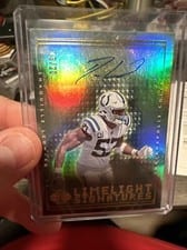 2022 Panini Illusions Limelight Signatures Shaquille Leonard #LS-DL card