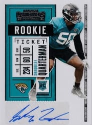 2020 Panini Contenders Base Set Shaquille Quarterman #256 card