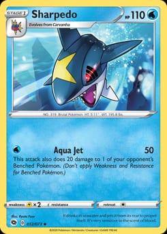 2020 Champion's Path Sharpedo #12 card