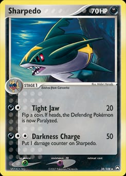 2007 Power Keepers Sharpedo #38 card