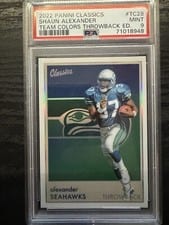 Shaun Alexander 2022 Panini Classics Team Colors Throwback Edition card
