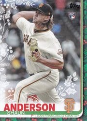 2019 Topps Holiday Base Set Shaun Anderson #HW172 card