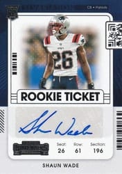 2021 Panini Contenders Base Set Shaun Wade #218 card