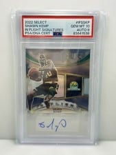2022-23 Panini Select In Flight Signatures Shawn Kemp #IFS-SKP card