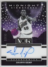 2024-25 Panini Noir Midnight Signatures Set Shawn Kemp #10 card