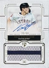 2025 Topps Definitive Collection Rookie Patch Autograph Shay Whitcomb #DRPA-SW card