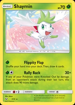 2017 Shining Legends Shaymin #7 card