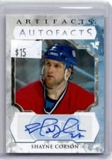 2023-24 Upper Deck Artifacts Autograph Facts Shayne Corson #AF-SC card