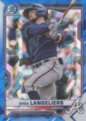 2021 Bowman Sapphire Edition Base Set Shea Langeliers #BCP-28 card