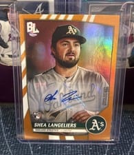 Shea Langeliers 2023 Topps Big League Electric Orange Autographs card