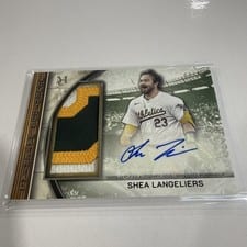 2025 Topps Museum Collection Momentous Material Jumbo Patch Autographs Shea Langeliers #MMJPA-SL card