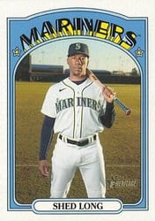 2021 Topps Heritage Base Set Shed Long #402 card