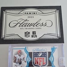 Shedeur Sanders 2025 Panini Flawless Rookie Patch Autographs card