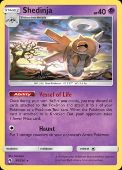 Lost Thunder Shedinja #95 card
