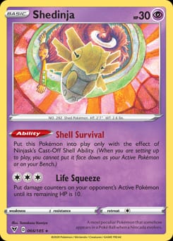 Vivid Voltage Shedinja #66 card