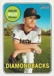 2018 Topps Heritage Base Set Shelby Miller #389 card