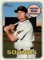 2018 Topps Heritage Minor League Base Set Sheldon Neuse #96 card
