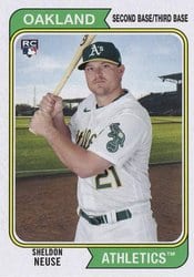 2020 Topps Archives Base Set Sheldon Neuse #187 card