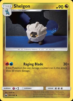 2018 Celestial Storm Shelgon #105 card