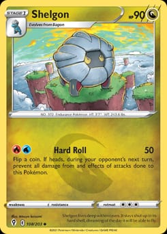 Evolving Skies Shelgon #108 card