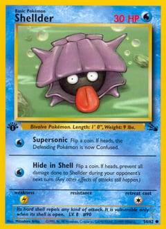 1999 Fossil Shellder #54 card