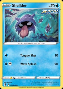 2021 Fusion Strike Shellder #50 card