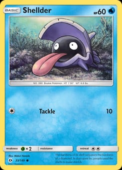 2017 Sun & Moon Shellder #33 card