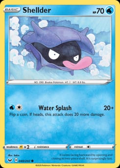 Sword & Shield Shellder #40 card