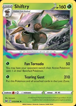 2022 Lost Origin Shiftry #13 card