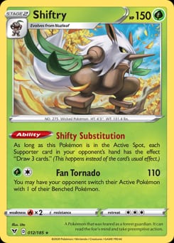 Vivid Voltage Shiftry #12 card