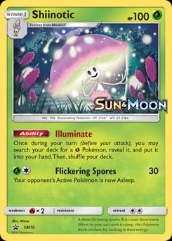 SM Black Star Promos Shiinotic #SM10 card