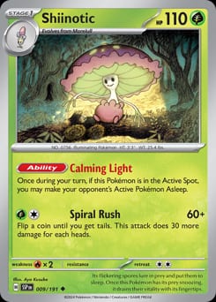 2024 Surging Sparks Shiinotic #9 card