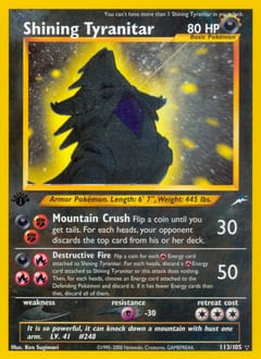 Neo Destiny Shining Tyranitar #113 card