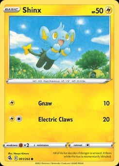 2021 Fusion Strike Shinx #91 card