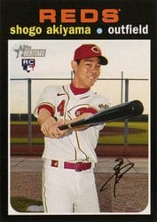 2020 Topps Heritage Base Set Shogo Akiyama #527 card