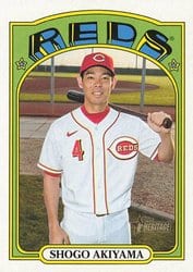 2021 Topps Heritage Base Set Shogo Akiyama #418 card