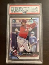 2018 Bowman Chrome Shohei Ohtani Batting Refractor #1 card