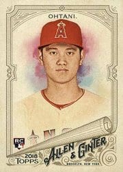 2018 Topps Allen & Ginter Base Set Shohei Ohtani #100 card